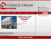 Tablet Screenshot of coskunemlak.com